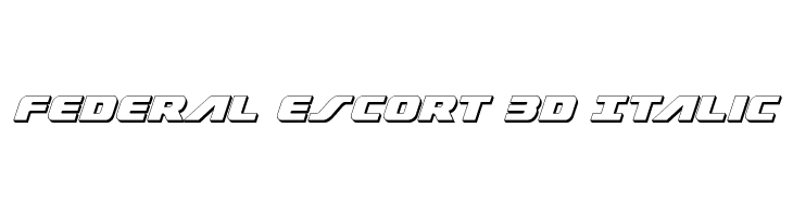 Federal Escort 3D Italic  Fuentes Gratis Descargar