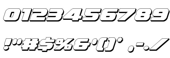 Federal Escort 3D Italic Font OTHER CHARS