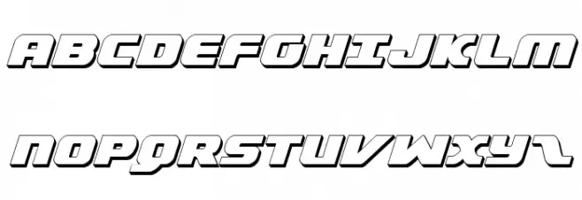 Federal Escort 3D Italic Font Litere mari
