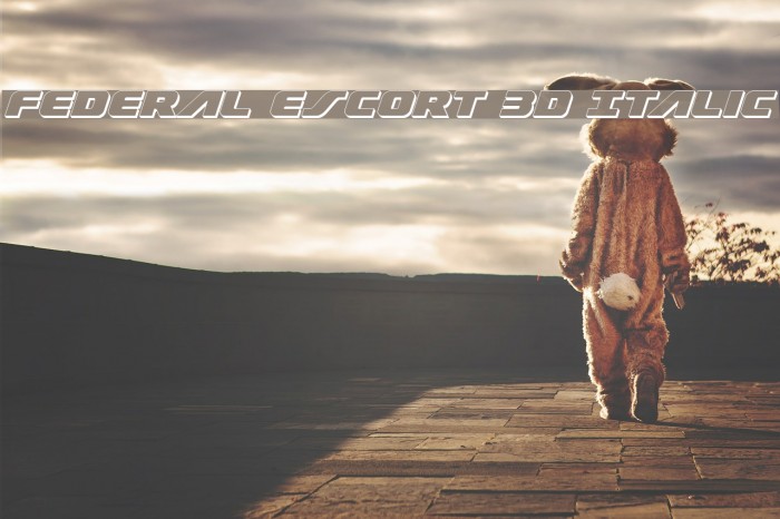 Federal Escort 3D Italic Font examples