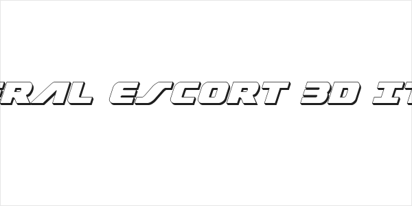 Federal Escort 3D Italic Logo