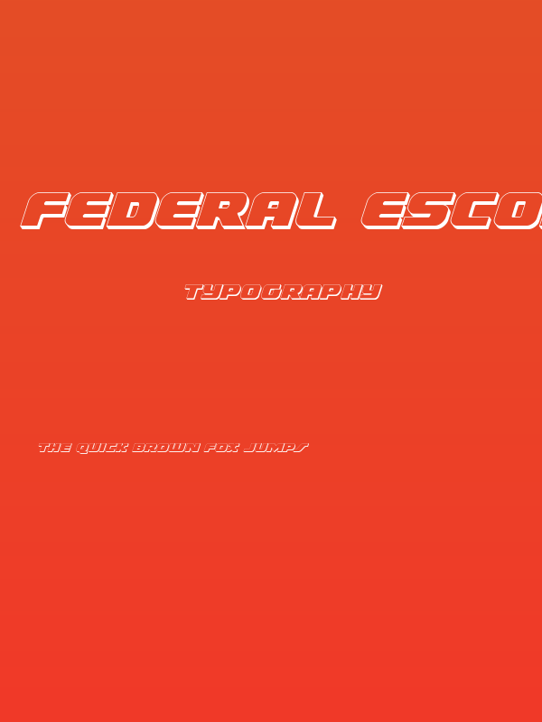 Federal Escort 3D Italic Poster
