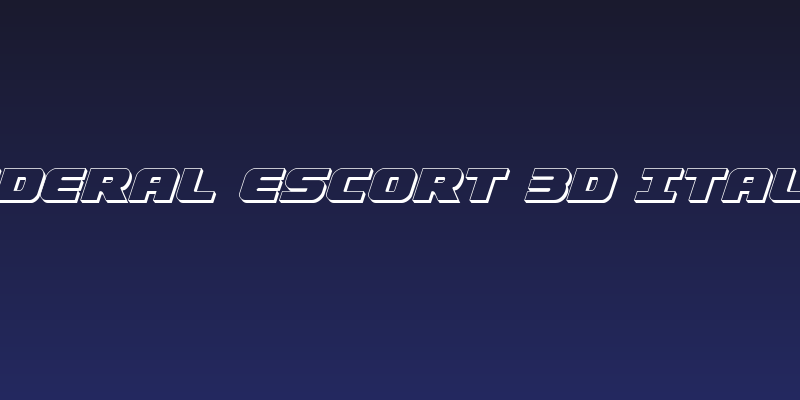 Federal Escort 3D Italic Social Header