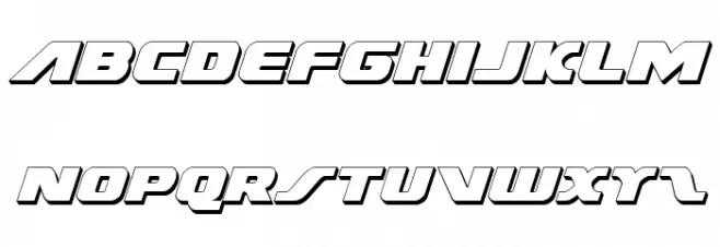 Federal Escort 3D Italic फ़ॉन्ट लोअरकेस