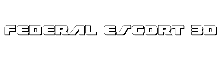 Federal Escort 3D Font