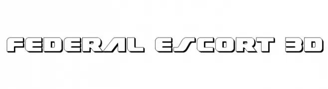 Federal Escort 3D  Frei Schriftart Herunterladen
