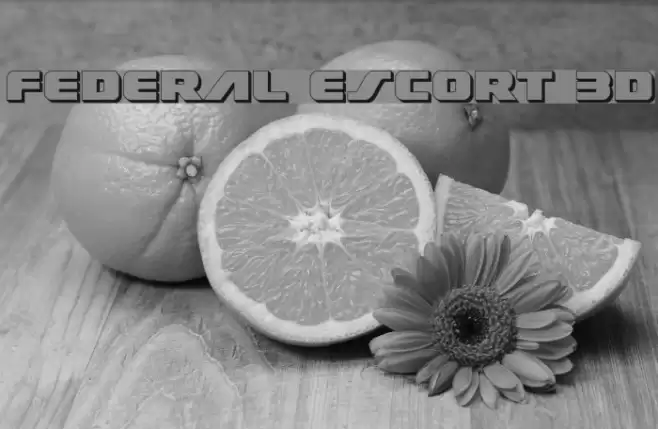 Federal Escort 3D Font examples