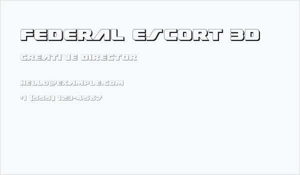 Federal Escort 3D Business Card