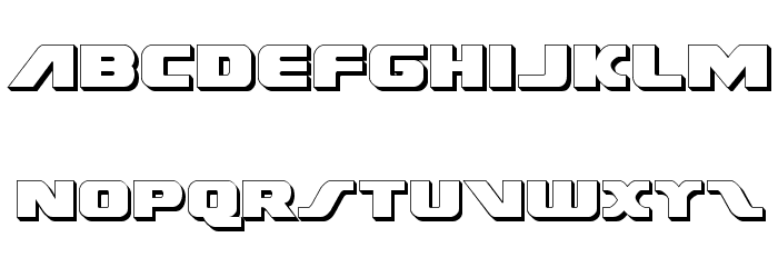 Federal Escort 3D Font LOWERCASE