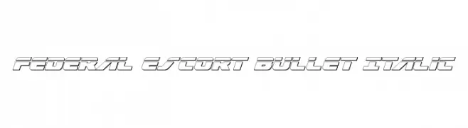 Federal Escort Bullet Italic  Fuentes Gratis Descargar