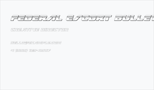 Federal Escort Bullet Italic Business Card