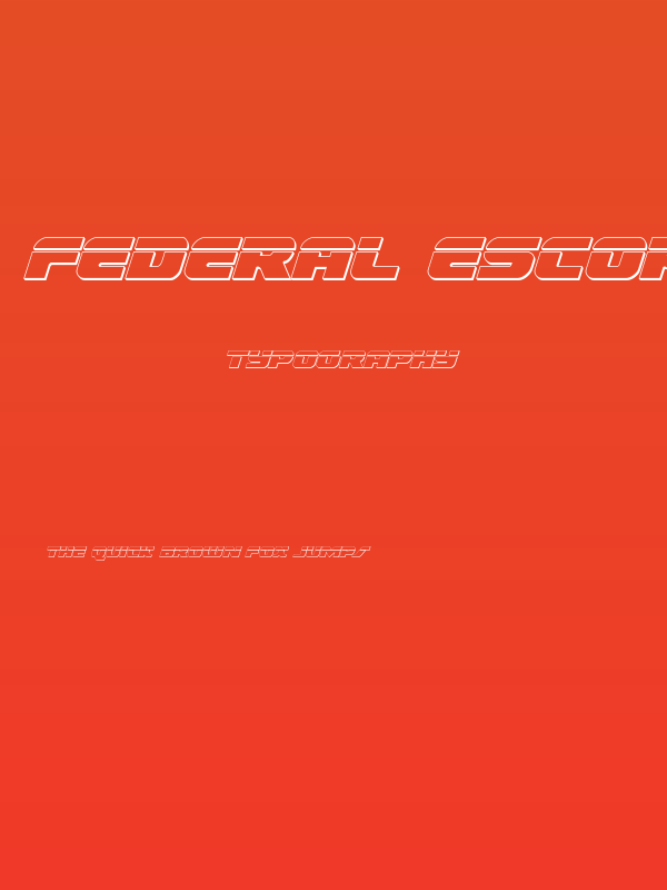 Federal Escort Bullet Italic Poster