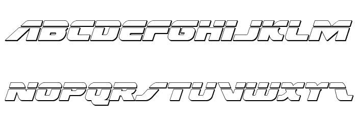 Federal Escort Bullet Italic Font LOWERCASE