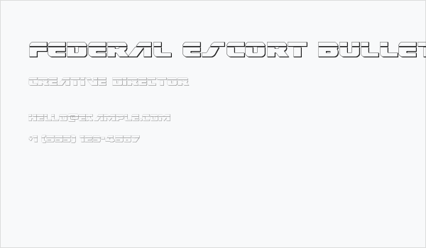 Federal Escort Bullet Business Card