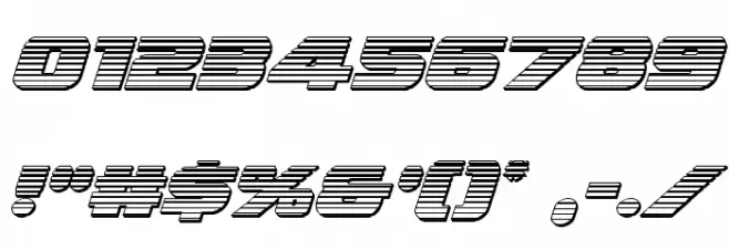 Federal Escort Chrome Italic Font OTHER CHARS