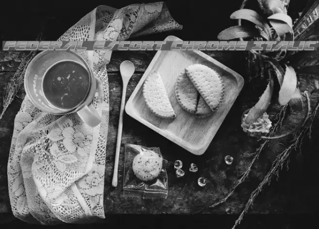 Federal Escort Chrome Italic Font examples