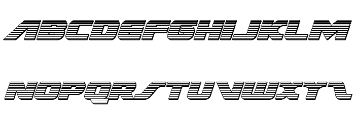 Federal Escort Chrome Italic Font LOWERCASE
