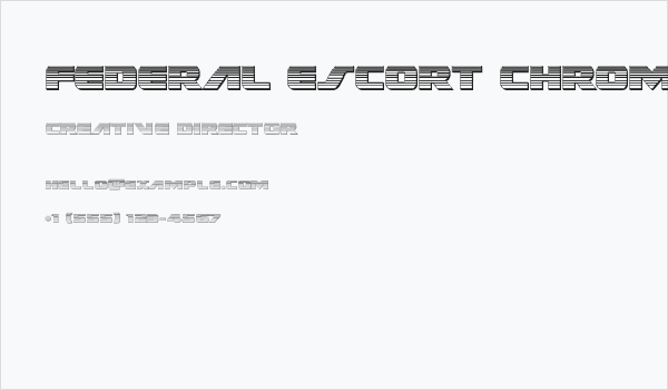 Federal Escort Chrome Business Card