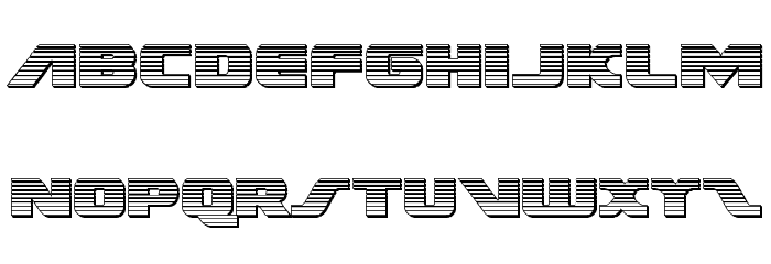 Federal Escort Chrome Font LOWERCASE