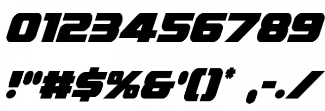 Federal Escort Condensed Italic Font OTHER CHARS