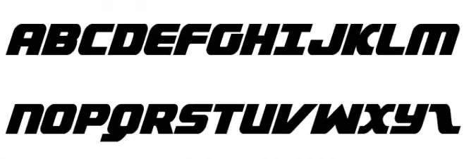 Federal Escort Condensed Italic 字体 大写