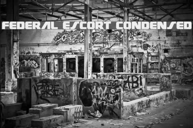 Federal Escort Condensed Font examples