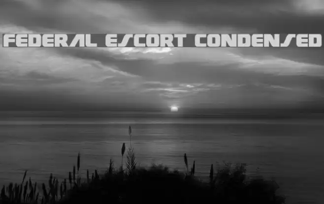 Federal Escort Condensed Font examples