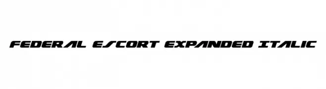 Federal Escort Expanded Italic  Free Fonts Download