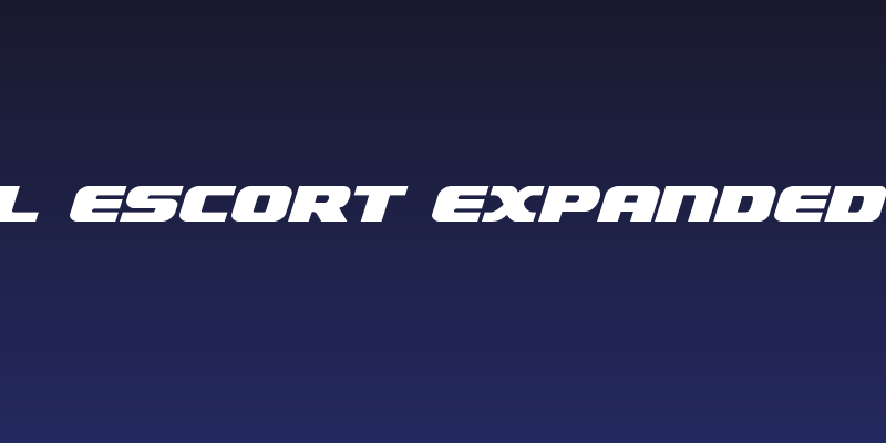 Federal Escort Expanded Italic Social Header