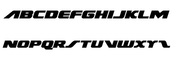 Federal Escort Expanded Italic Font LOWERCASE