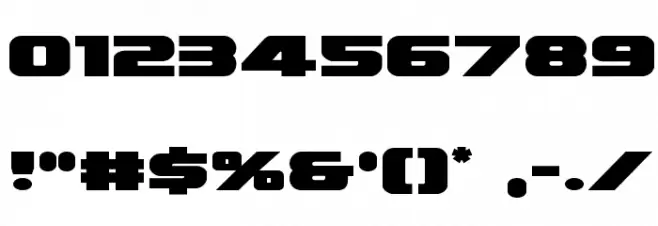 Federal Escort Expanded Font OTHER CHARS