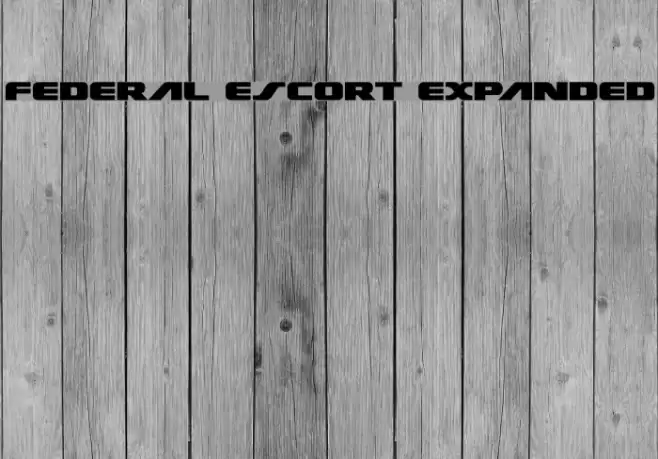 Federal Escort Expanded Font examples