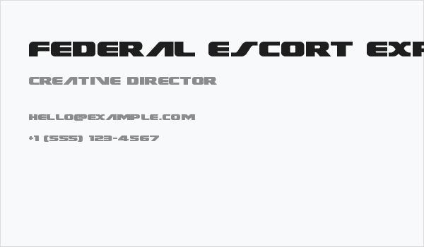 Federal Escort Expanded Business Card