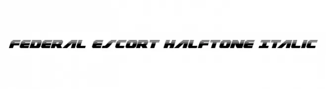Federal Escort Halftone Italic 