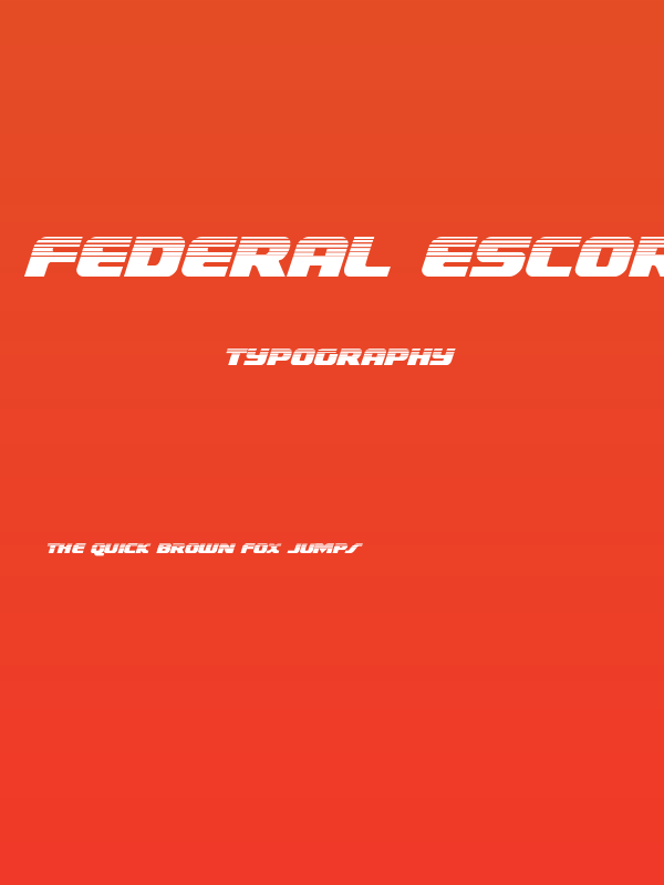 Federal Escort Halftone Italic Poster