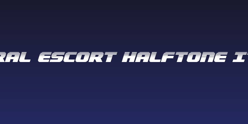 Federal Escort Halftone Italic Social Header