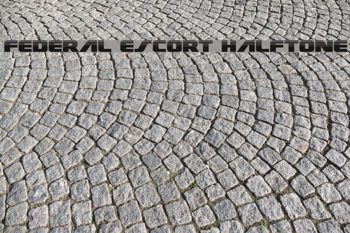 Federal Escort Halftone Font examples