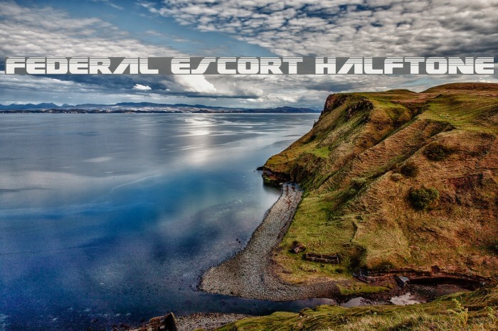 Federal Escort Halftone Font examples