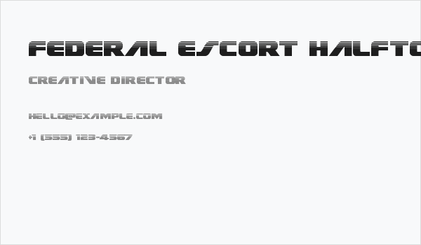 Federal Escort Halftone Business Card