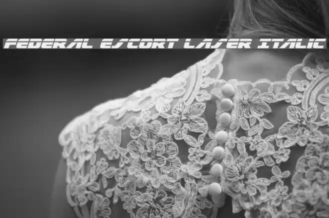 Federal Escort Laser Italic Font examples