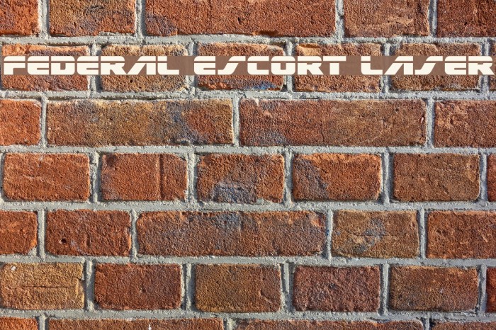 Federal Escort Laser Font examples