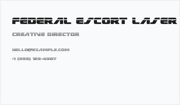 Federal Escort Laser Business Card