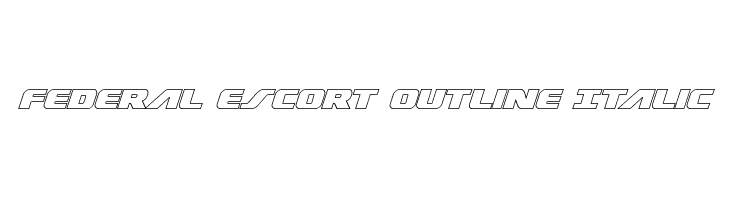 Federal Escort Outline Italic  Скачать бесплатные шрифты