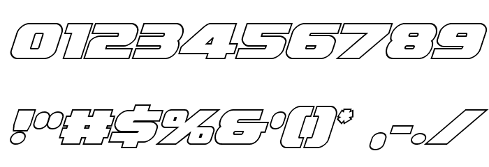 Federal Escort Outline Italic Font OTHER CHARS