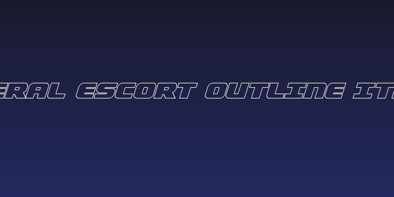 Federal Escort Outline Italic Social Header