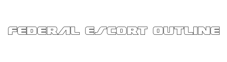 Federal Escort Outline Font