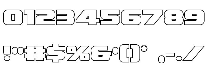 Federal Escort Outline Font OTHER CHARS