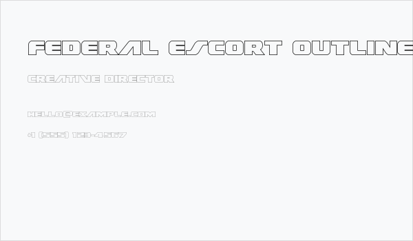 Federal Escort Outline Business Card