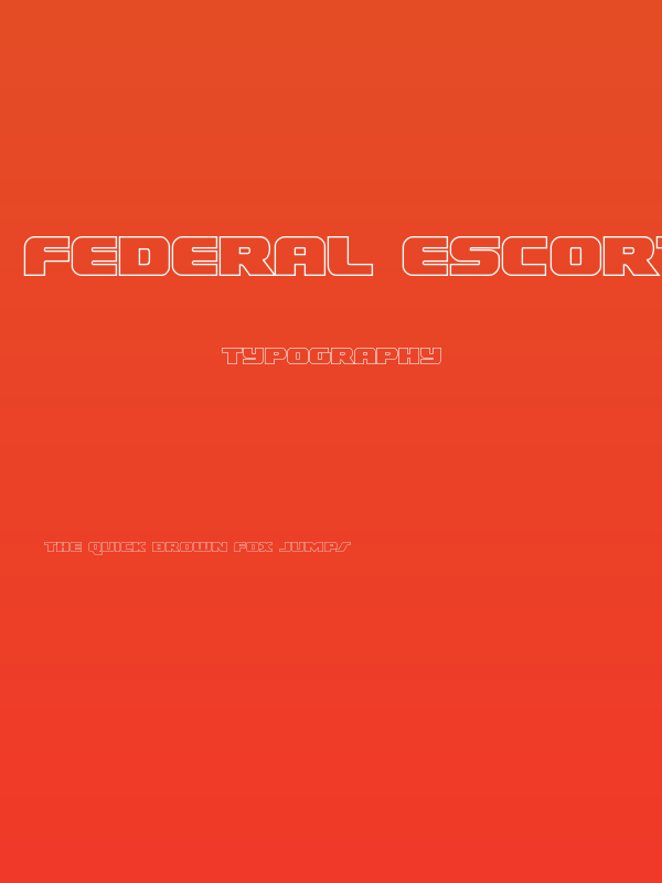 Federal Escort Outline Poster
