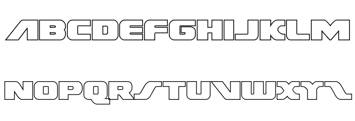 Federal Escort Outline Font LOWERCASE